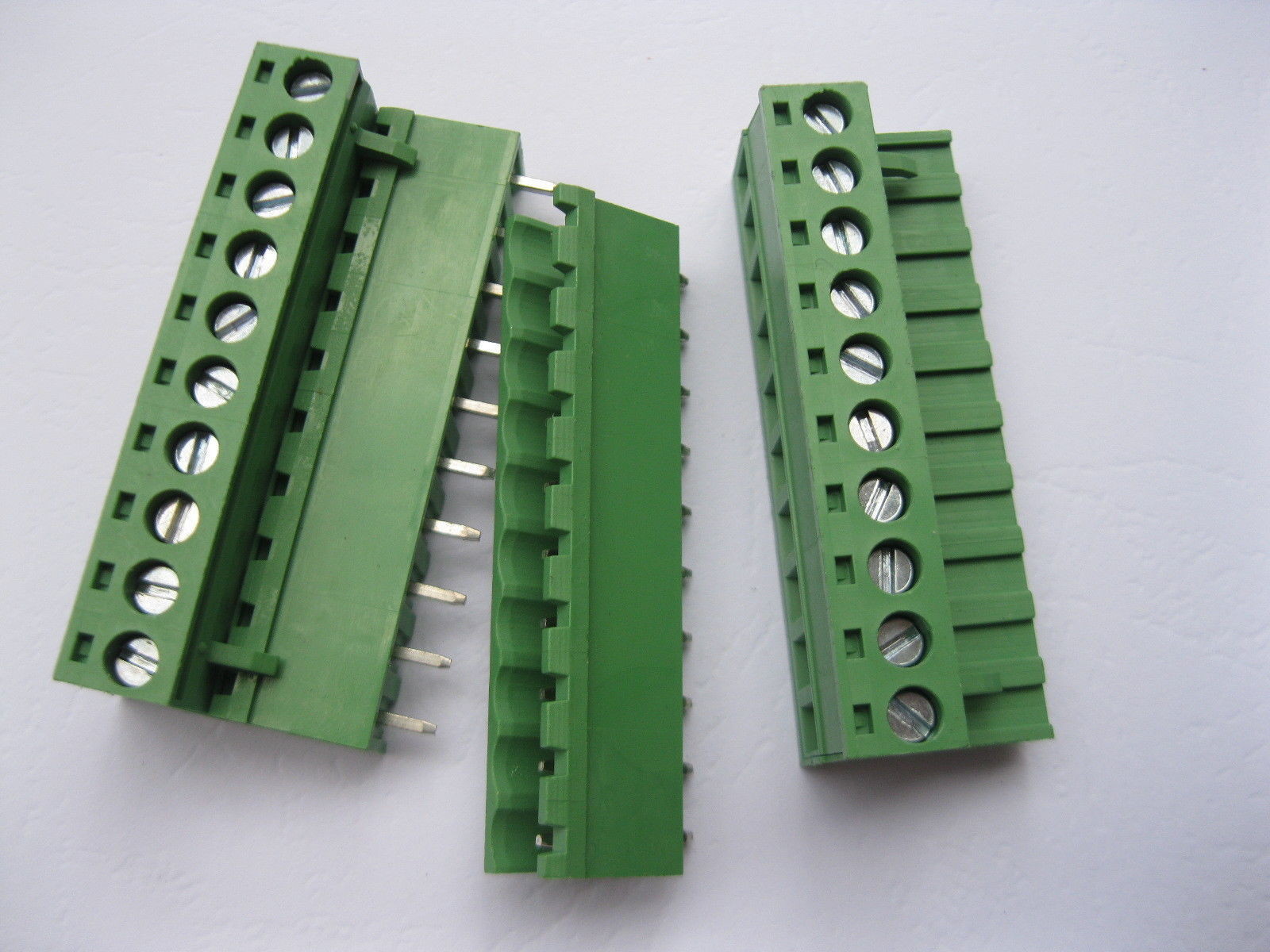 100 pcs 10 pin/way 5.08mm Screw Terminal Block Connector Green Pluggable Type