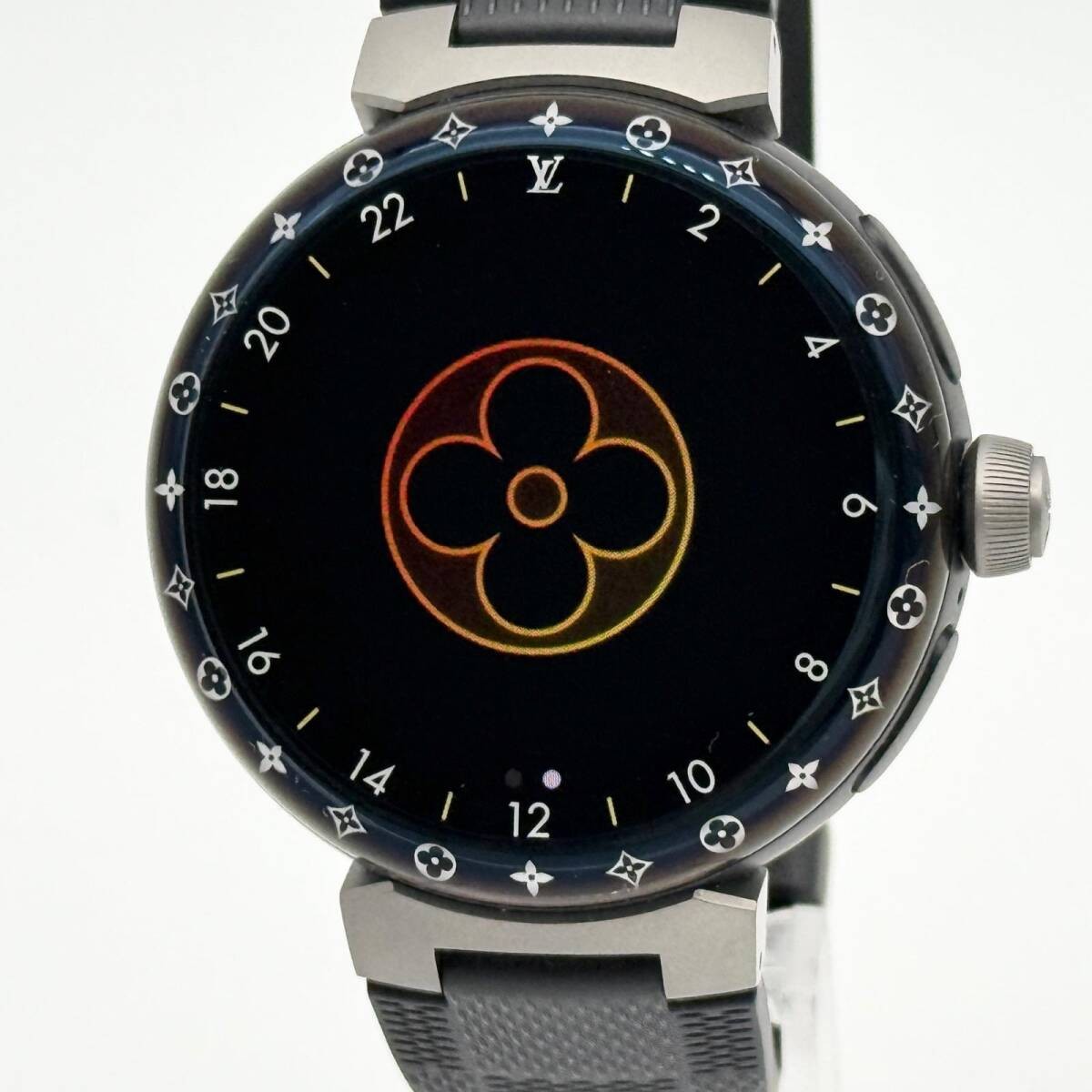 LOUIS VUITTON Smartwatch Tambour Horizon Digital Rubber QAD01Z Men’s Working
