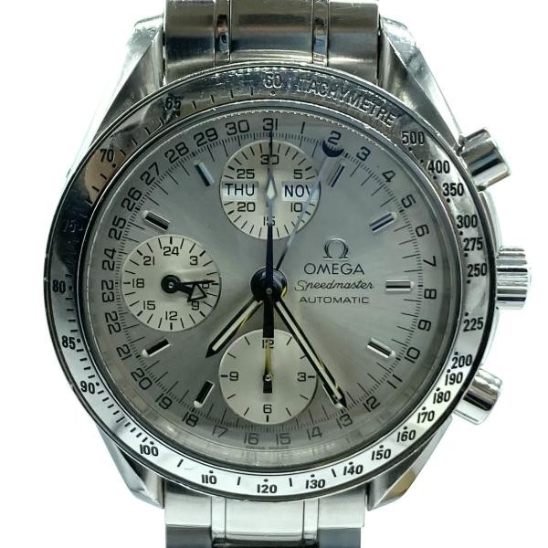 OMEGA 3523.30 Silver Dial SS Speedmaster Day-Date Triple Calendar Auto Men Watch