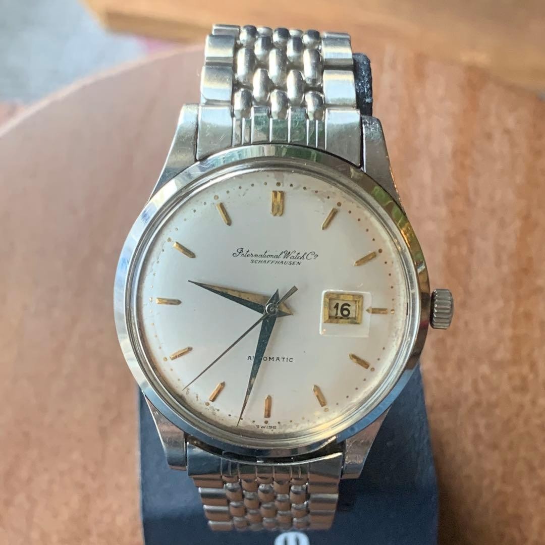 IWC wristwatch Schaffhausen with gold-colored original Genuine Jubilee Bracelet