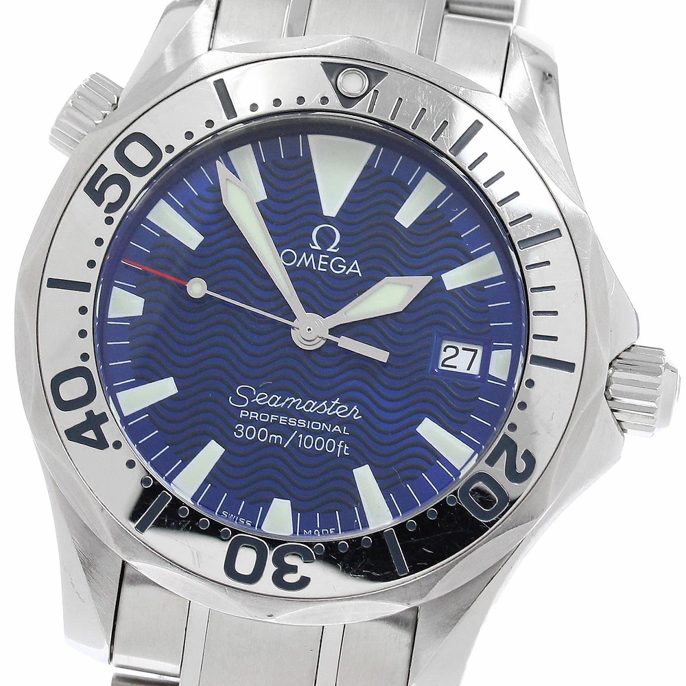 OMEGA Wristwatch 2263.80 Seamaster 300 Date Quartz Boys’ blue color 36mm