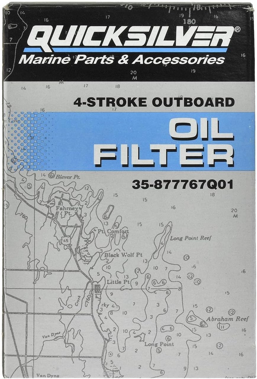 Quicksilver 877767Q01 Oil Filter for Verado Inline 4-Cylinder 135-200hp Outboard