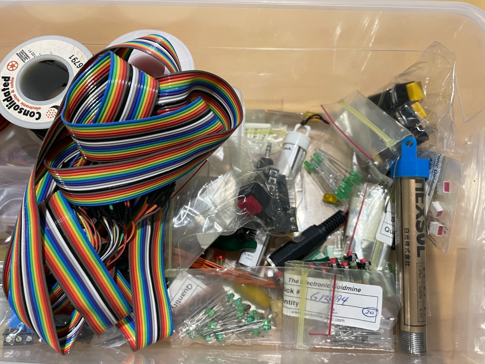 Box of Electronics – Lot – Box 1 – Jameco – Japanese Kits – Electronic Goldmine