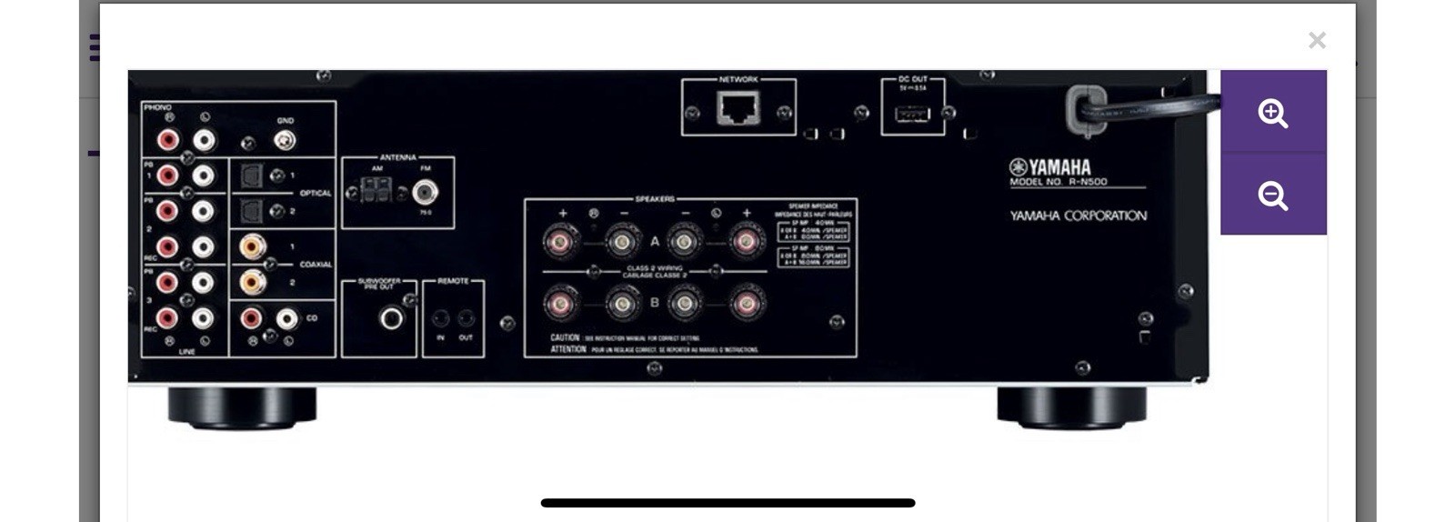 Yamaha R-N500 Stereo Network Receiver Internet/Media Streamer Black Remote