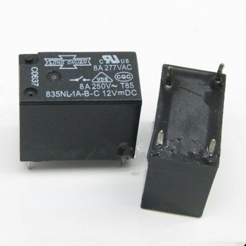 2pcs 835NL-1A-B-C-12VDC 8A 12V 4PIN Relay new