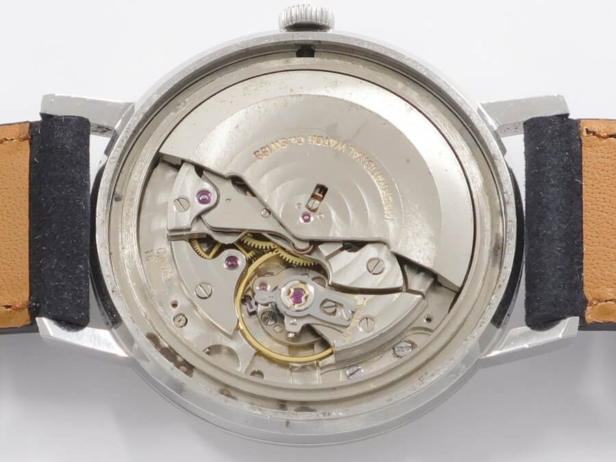 IWC Old Inter R804A SSｘLeather Original Dial 1966 Silver Automatic Overhauled