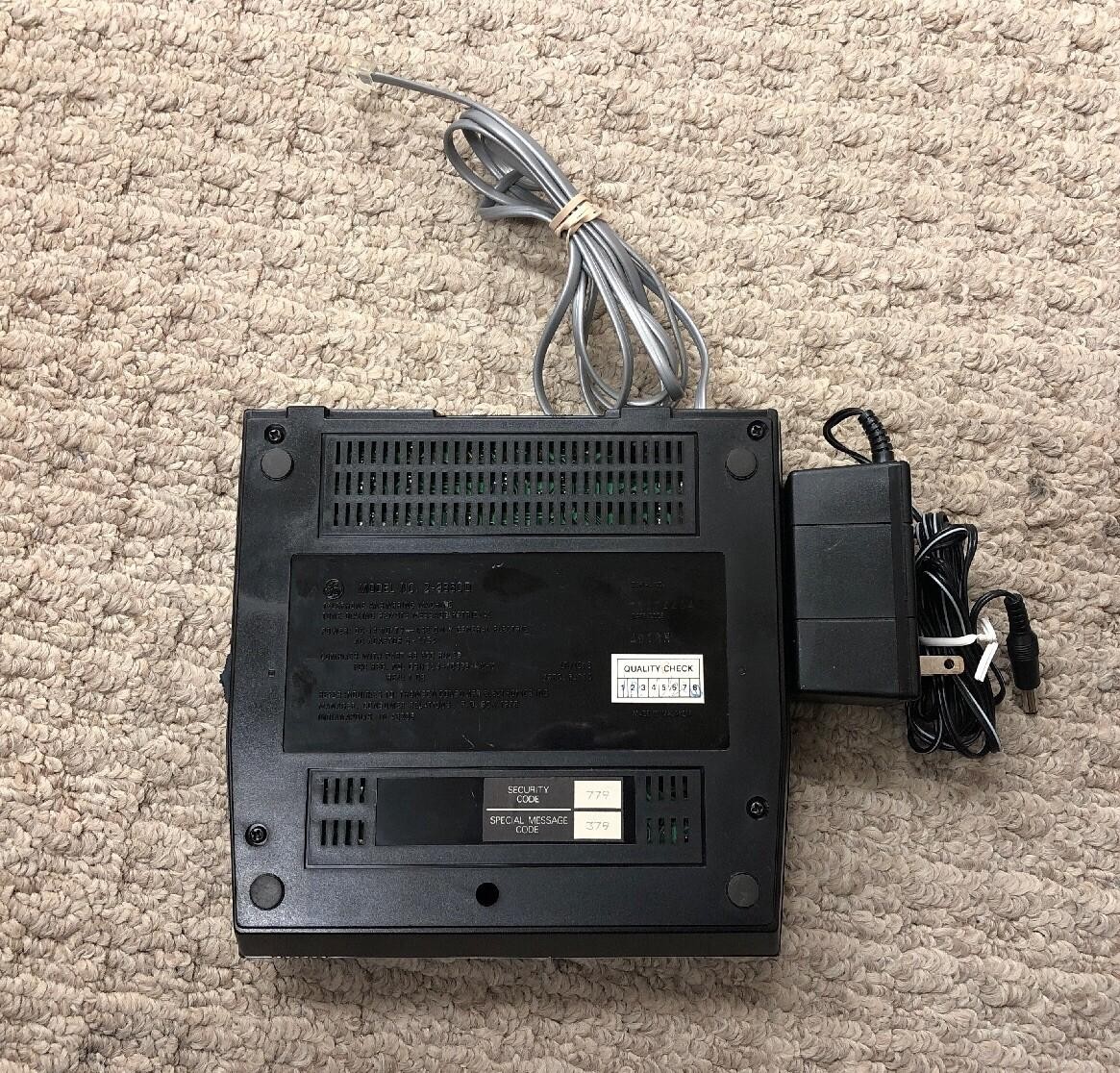 VINTAGE GENERAL ELECTRIC ANSWERING SYSTEM DUAL CASSETTE 2-9860D With Manual