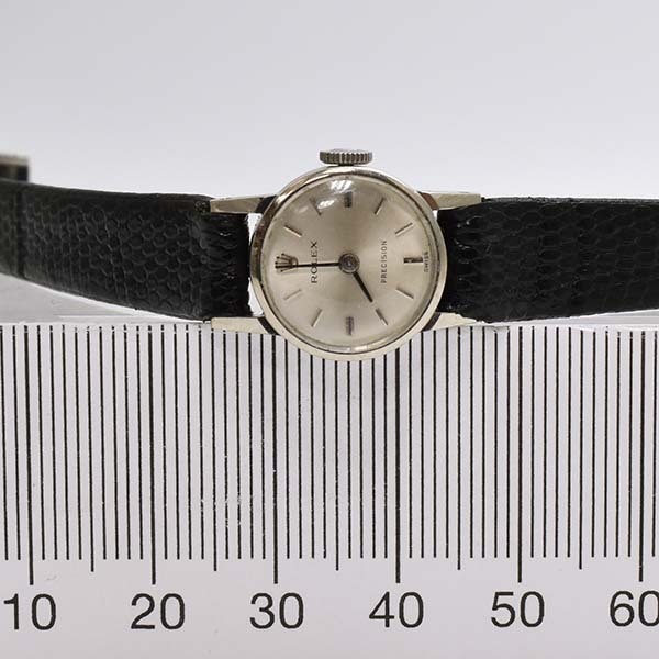 Rolex Watch Precision 2148 18K White Gold K18WG Leather Manual Winding Women’s