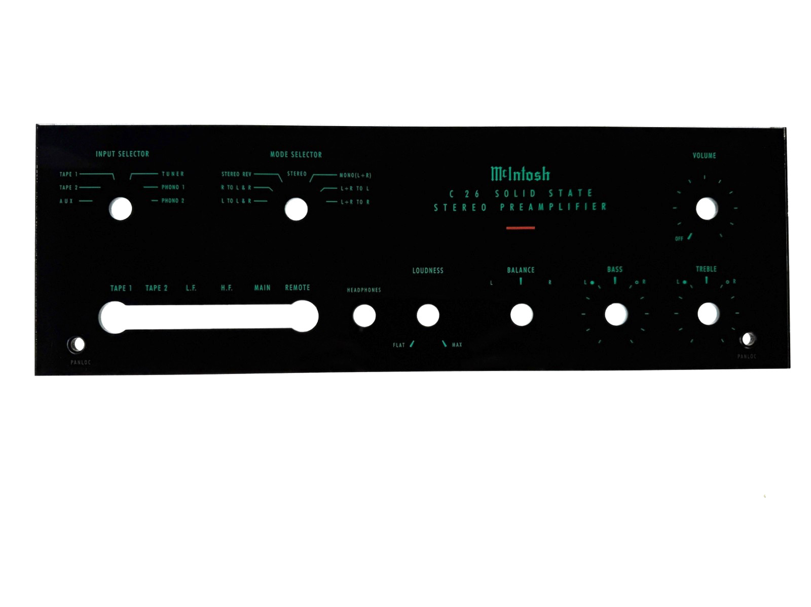MCINTOSH FACEPLATE GLASS
