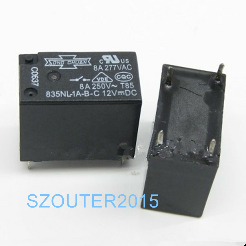 10PCS 835NL-1A-B-C-24VDC 8A 24V 4PIN SONGCHUAN Relay NEW