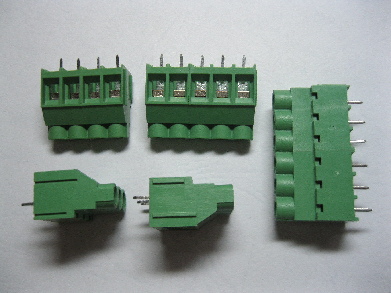 20 pcs Screw Terminal Block Connector 3 pin 6.35mm Green Wire Cage Type DC635