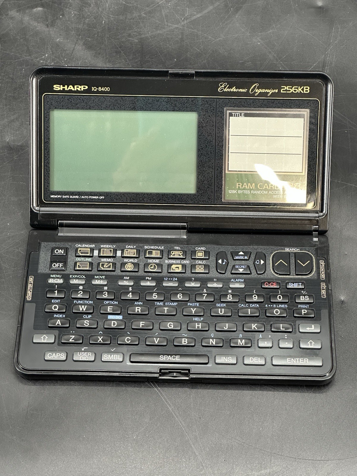 Sharp IQ 8400 Electronic Organizer 256KB RAM Card 128K