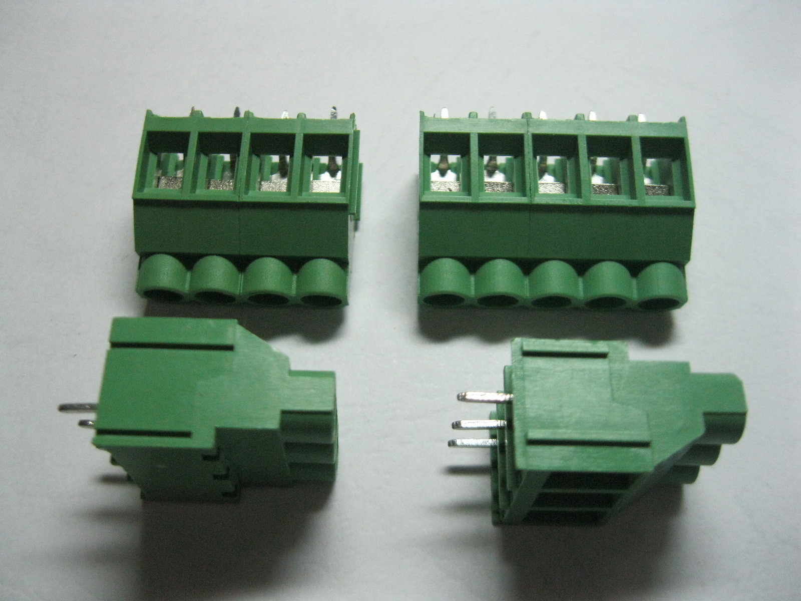 20 pcs Screw Terminal Block Connector 3 pin 6.35mm Green Wire Cage Type DC635