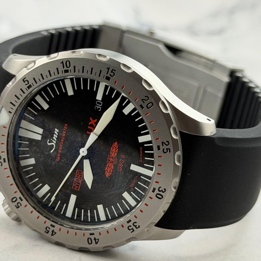 Sinn Watch 403 UX.GSG9 Black Dial Silicone Strap Sapphire Crystal w/Warranty