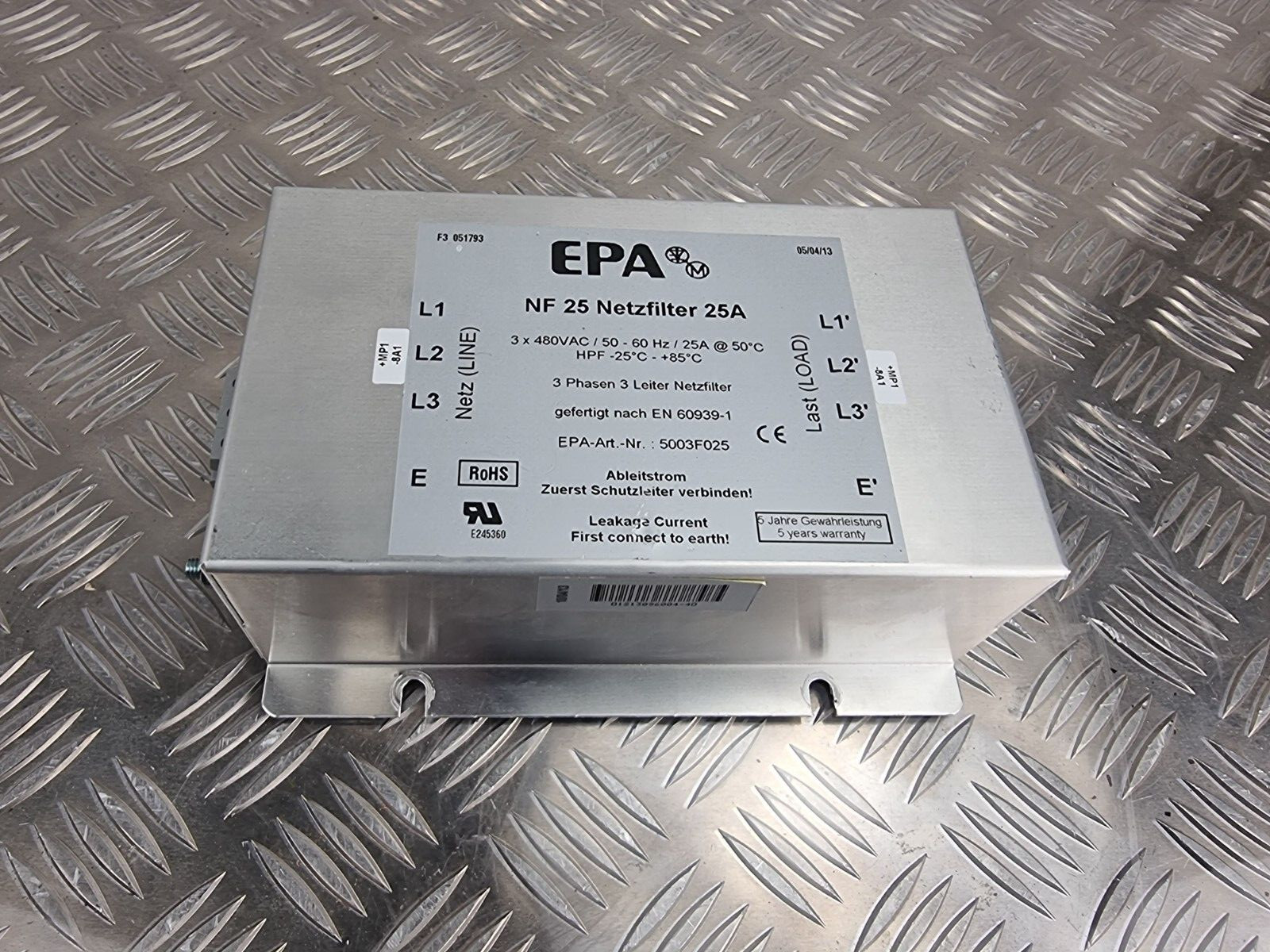 EPA Nf 25 Netzfilter 25A 5003F025