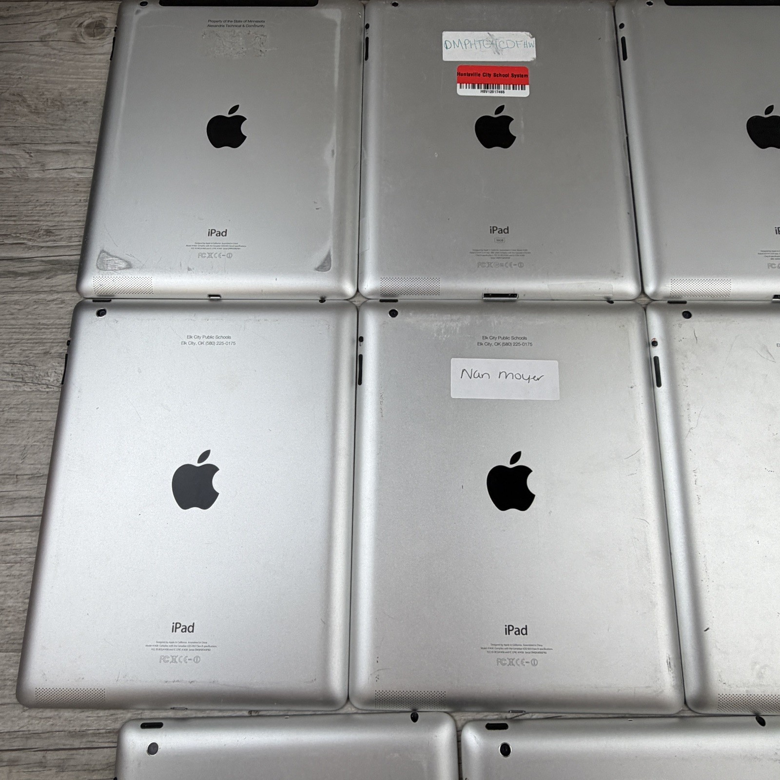Lot Of 11 Apple iPads Models: A1458, A1459, A1460 And A1395 **Repair Parts Only
