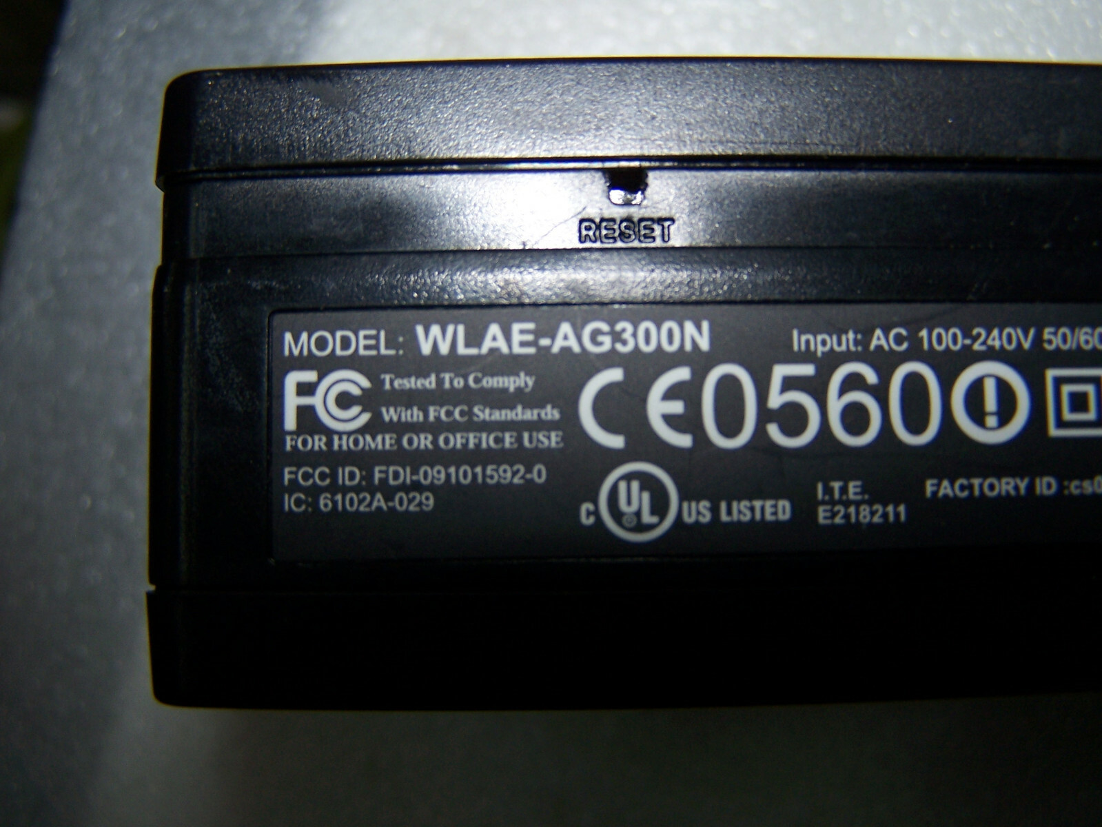 Buffalo AirStation Nfiniti WLAE-AG300N Wireless N Ethernet Converter Point &cord