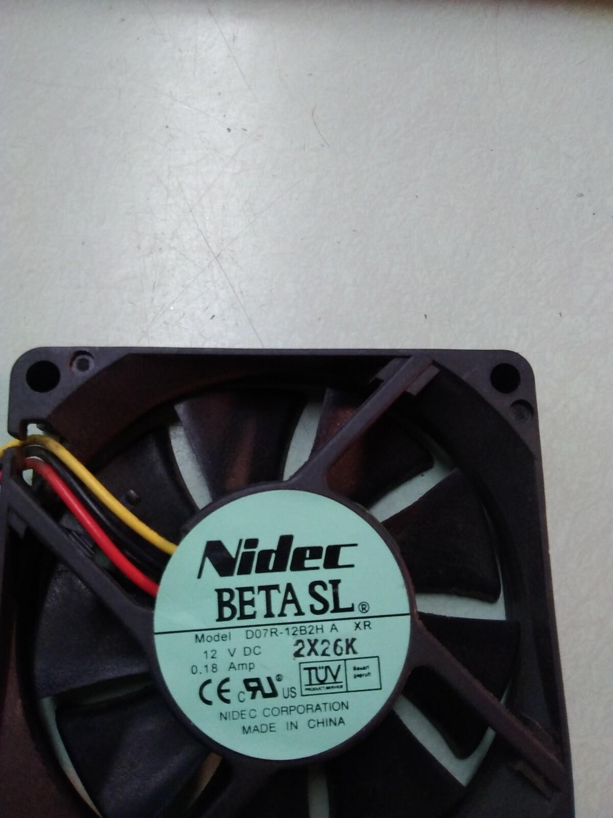 NIDEC BETA SL D07R-12B2H A 12V 0.18 AMP