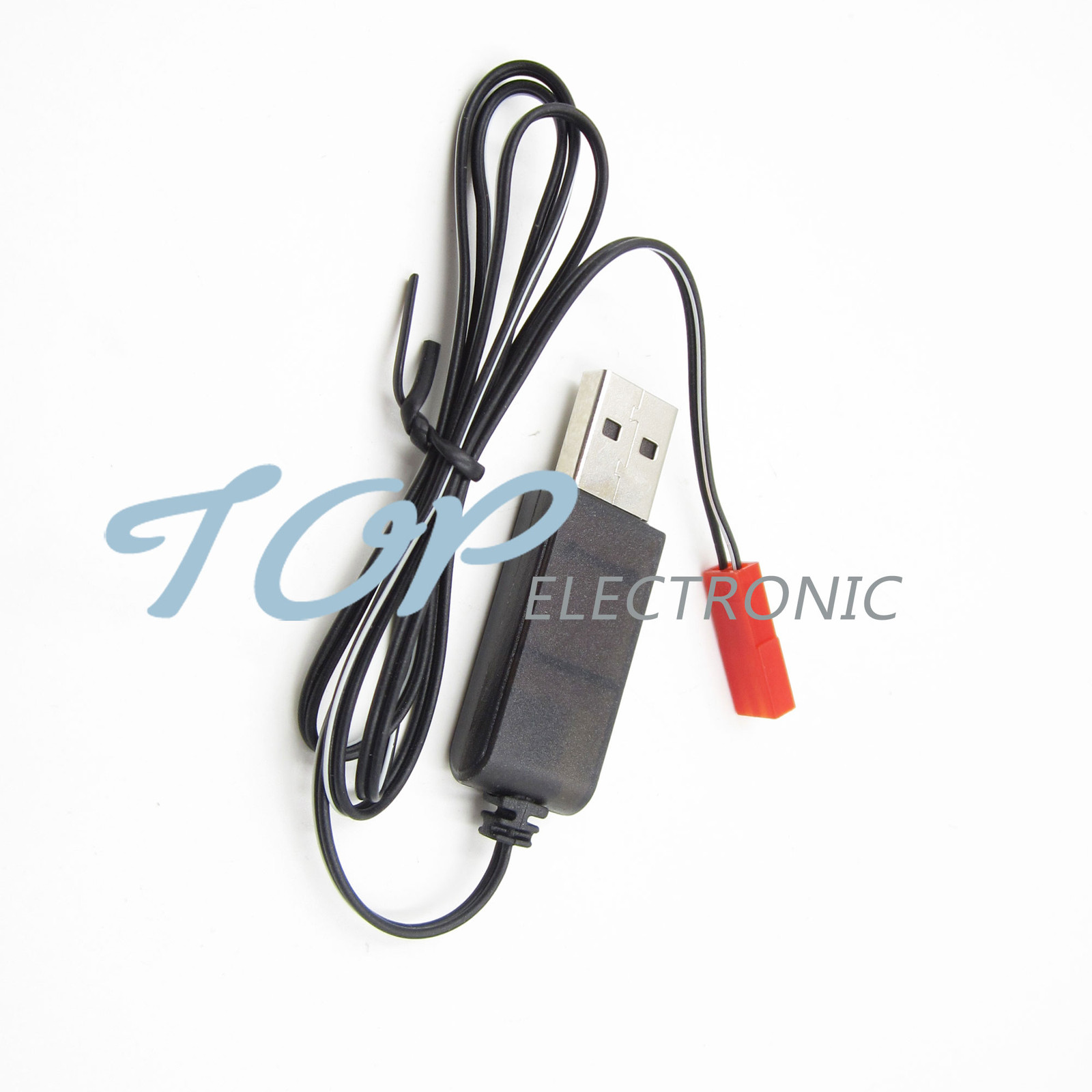 3.7V 500mA Output 1S Lipo Lithium Battery USB Cable Charger Red JST Female Head