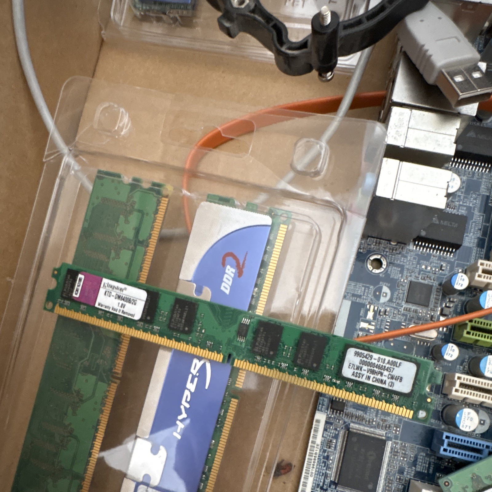 Untested, “As Is” ASRock P45R2000-WiFi Motherboard DDR2 or 3? RAM Scrap