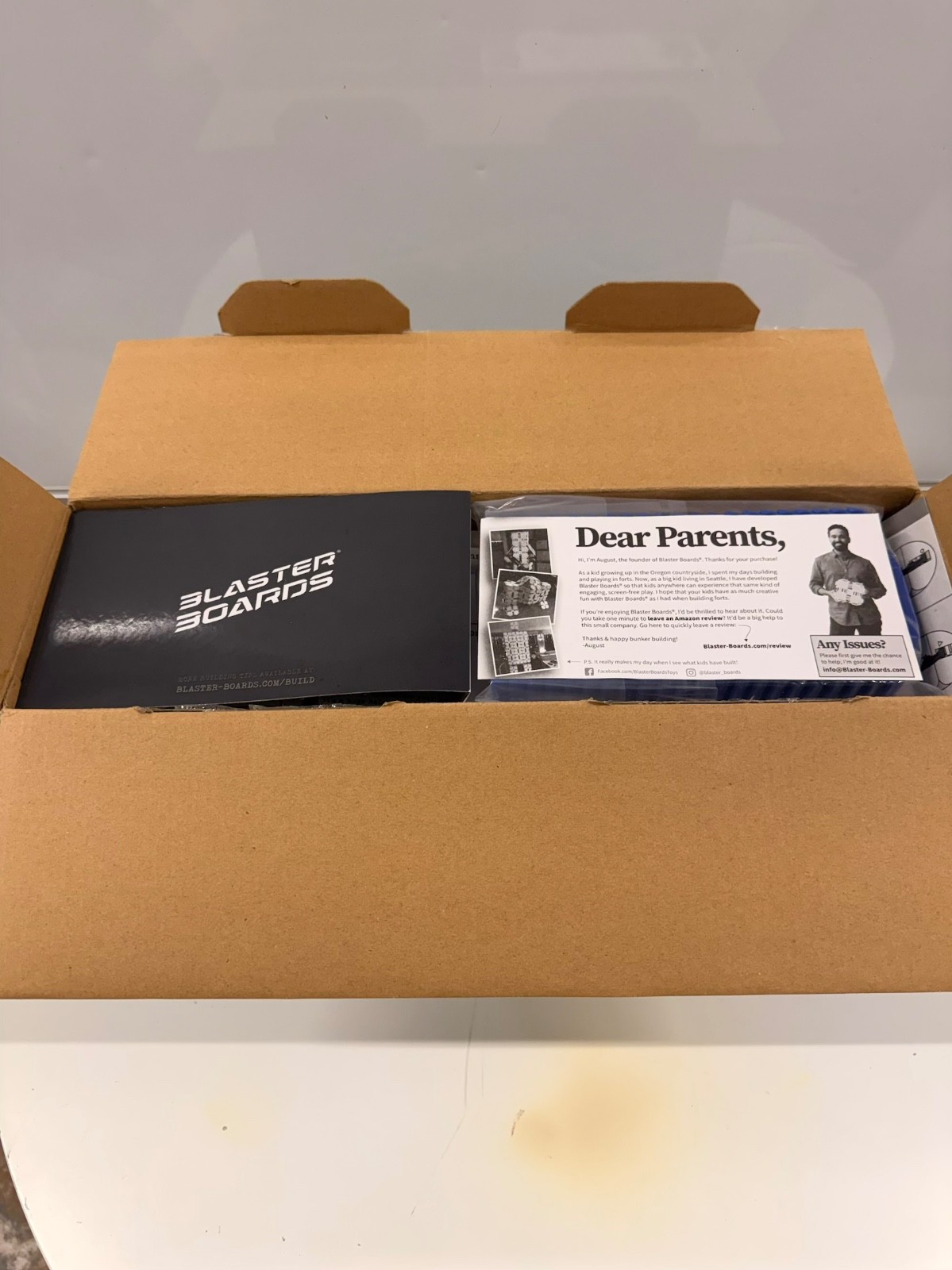 Blaster Boards Toy Bunker Building Kit – Foam Dart Blaster Fort Wall Set – Open
