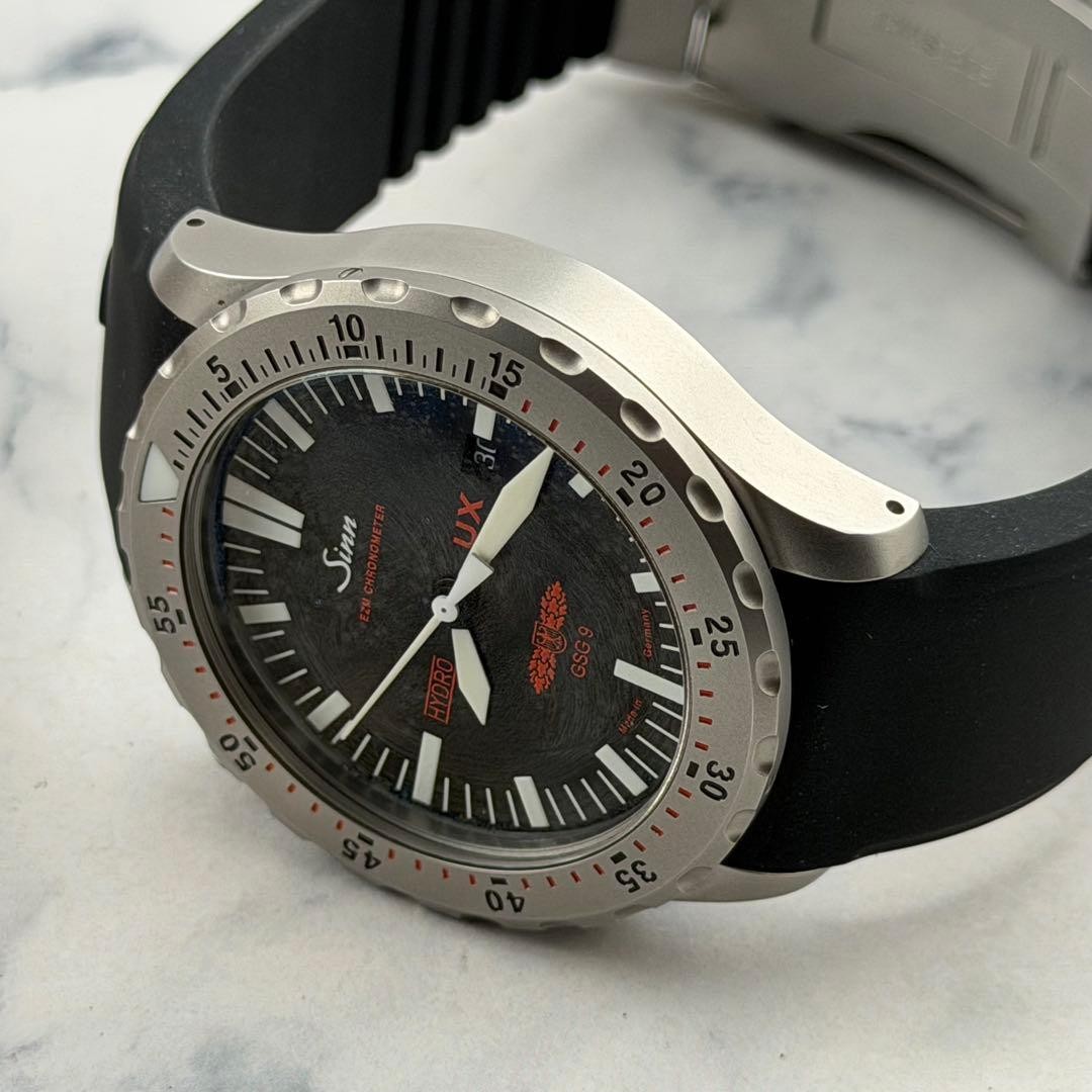 Sinn Watch 403 UX.GSG9 Black Dial Silicone Strap Sapphire Crystal w/Warranty