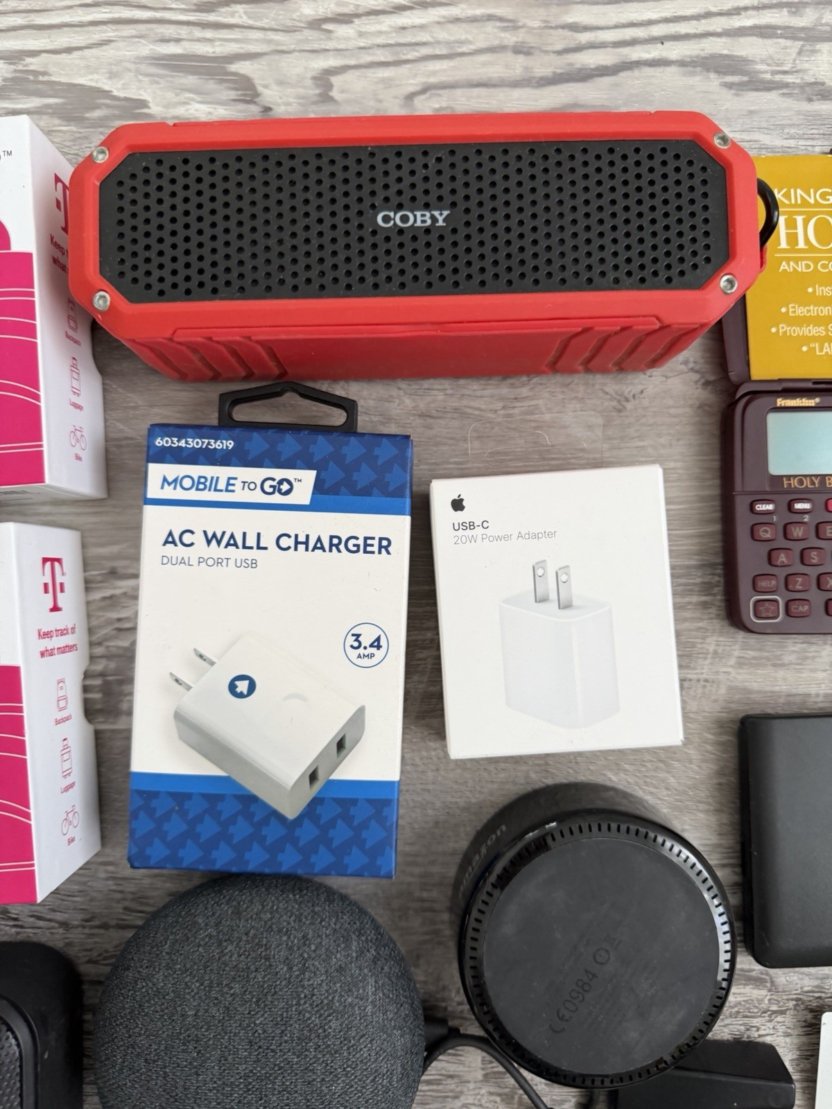 Mixed Electronics Lot – Speakers, Chargers, Vintage Devices & Accessories