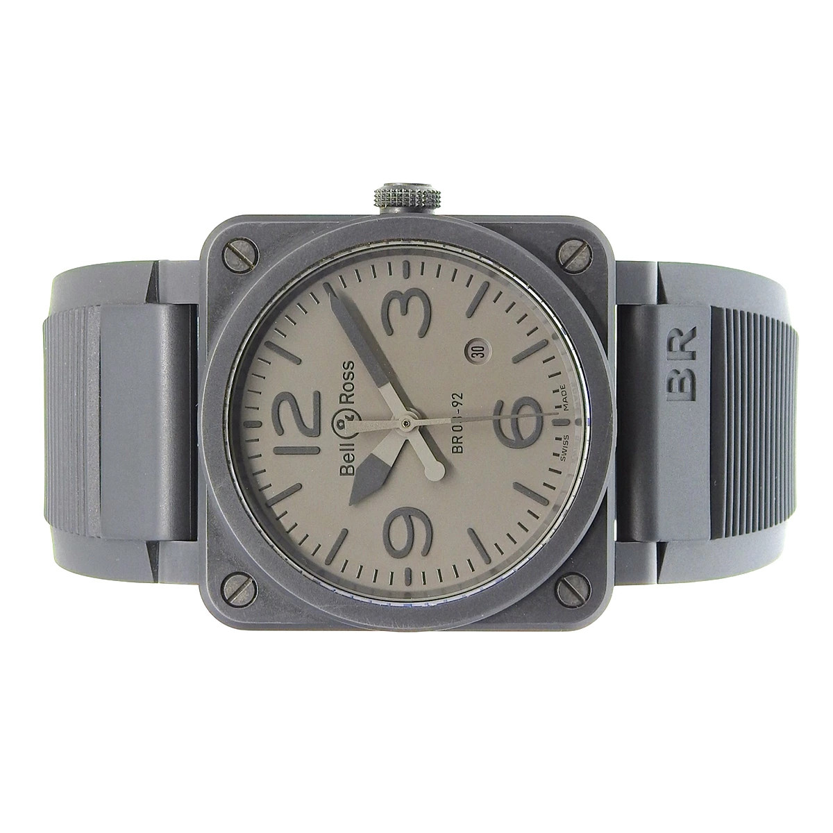 Bell & Ross BR03-92 CE Command Gray Dial Automatic Ceramic Square Watch