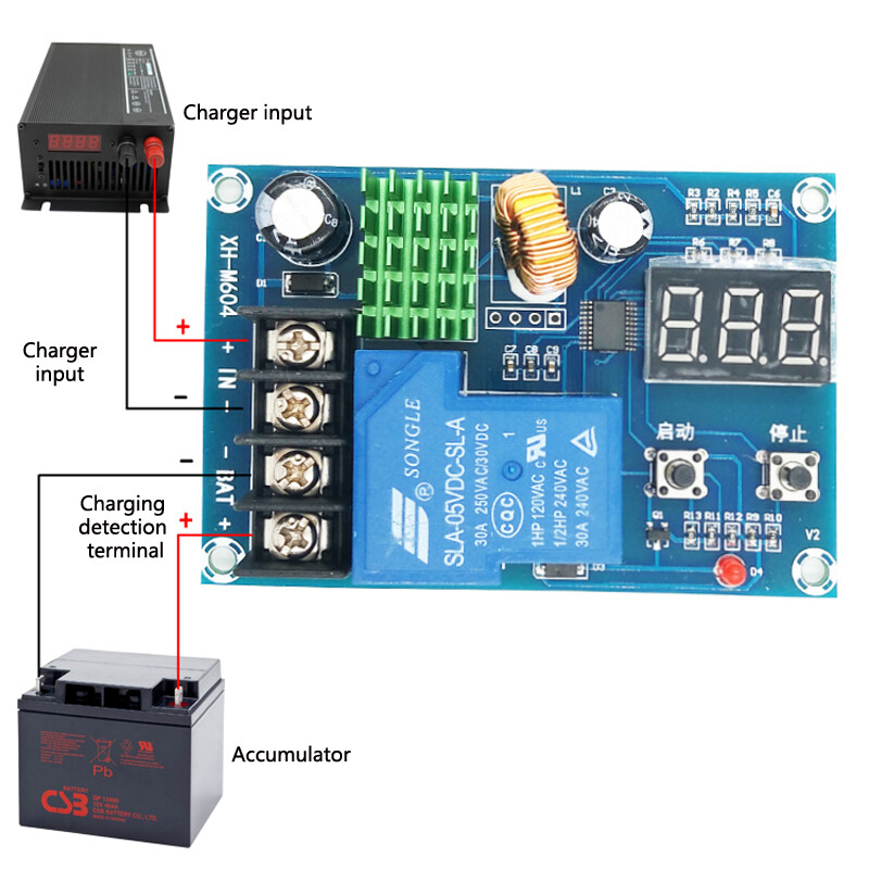 6-60V lead-acid Battery Charging Controller Protection Board Switch 12V/24V/48V
