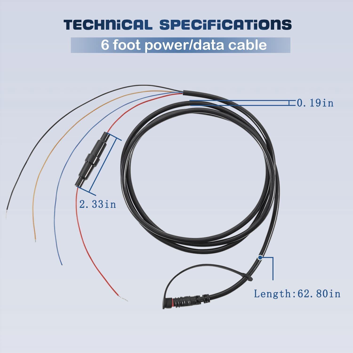 For GARMIN STRIKER 4 4cv 4dv 5cv 5dv 7cv 7dv PowerData Cable 4Pin 010121 G1N