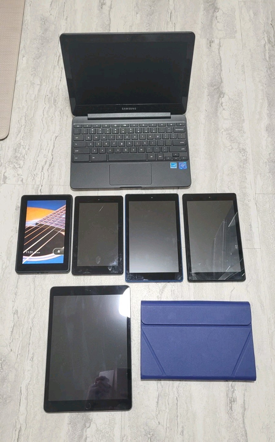 6 Mixed Lot of Amazon Kindle Tablets, Kindle, iPad, Samsung Laptop PARTS ONLY