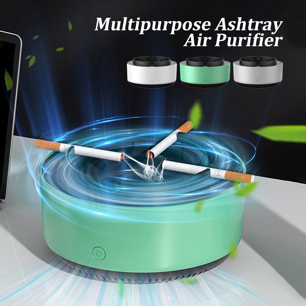 electronics smoke air purifier ash tray vape green black grey home car ash tray
