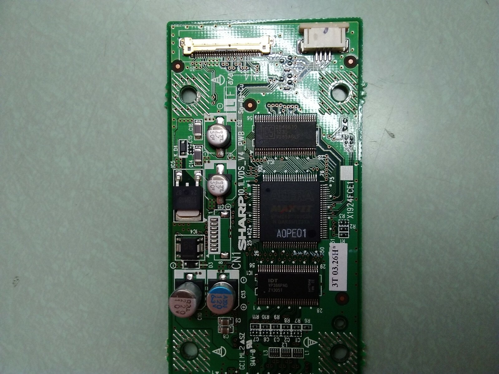 Sharp Touchscreen Control Panel Power Board 101LVDS PWB X1924FCE1