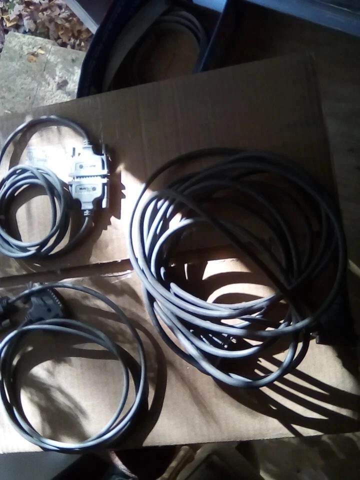30lb Bulk Lot: Vintage Computing Cables & Parallel/Serial Adapters, TN560, DR500