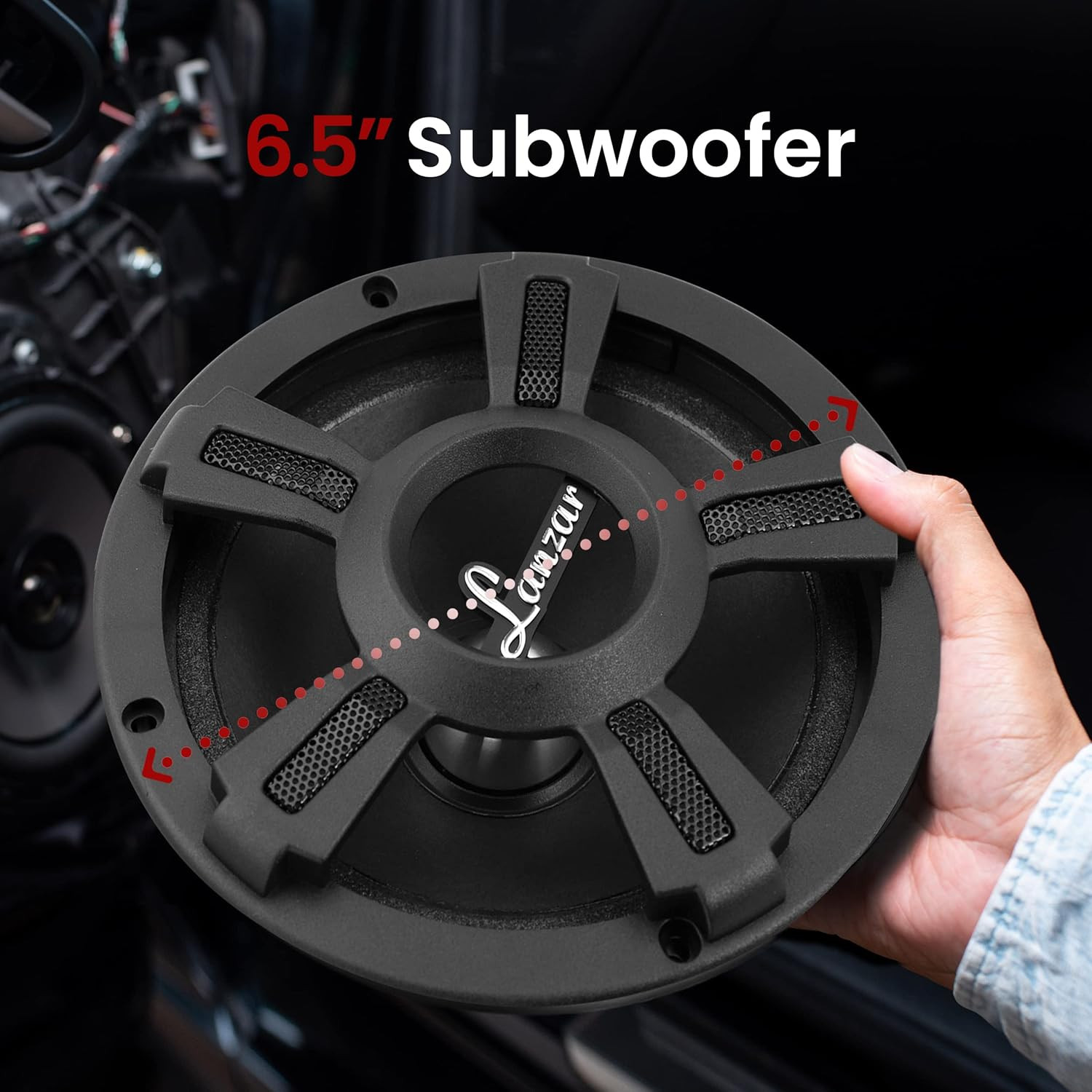 Upgraded Opti Pro 6.5” High Power Midbass – Powerful 500 Watt Peak 105Hz – 12 Kh