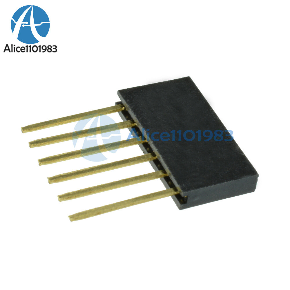 50pcs 6 Pin 2.54 mm Stackable Long Legs Femal Header For Arduino Shield