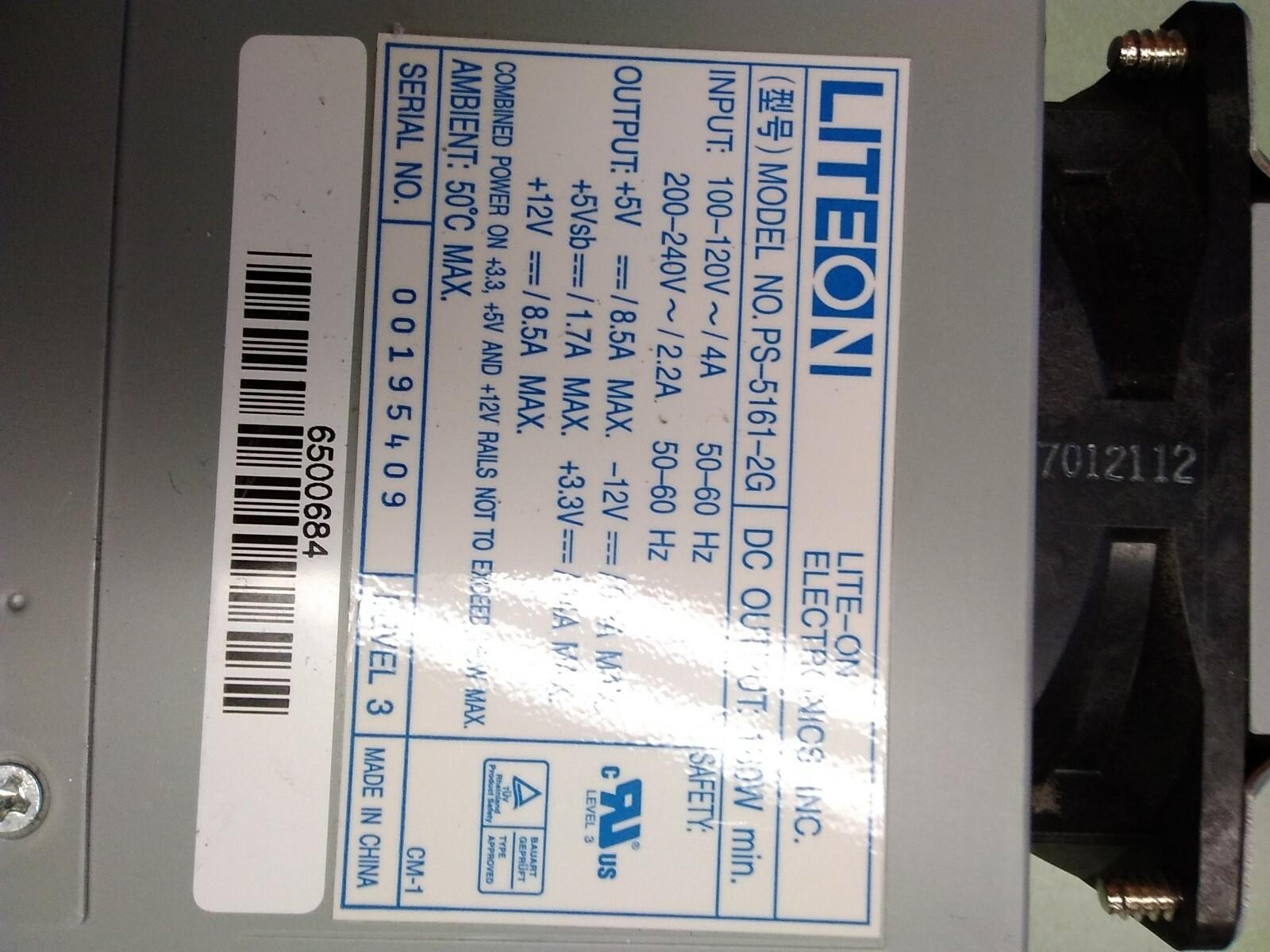 LiteOn PS-5161-2G 160W Power Supply Unit 6500684