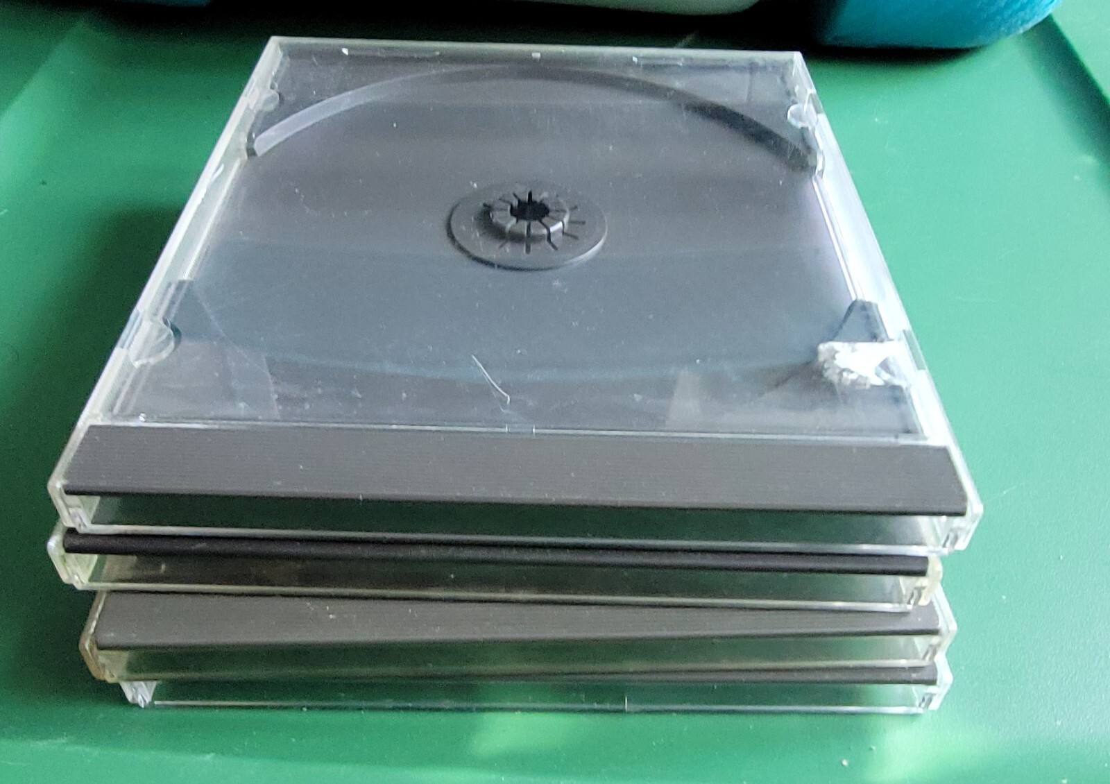 Vintage 90s Quality Clear and Black Jewel Empty CD Cases 8 Pieces Used