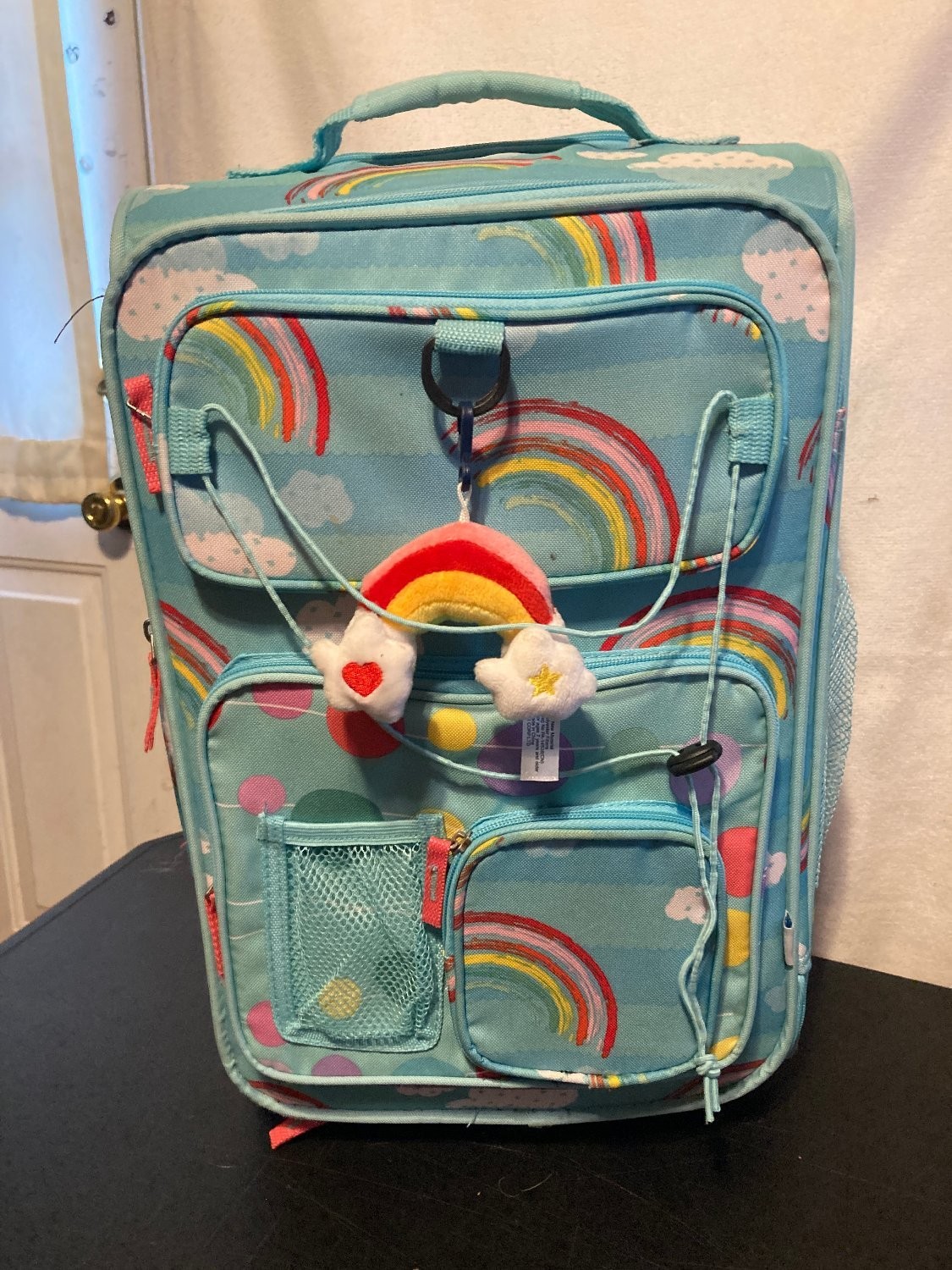 Girls Rolling Suitcase Backpack Sleepover Lot Bluey Pokemon Ty Beanie Boos Plush