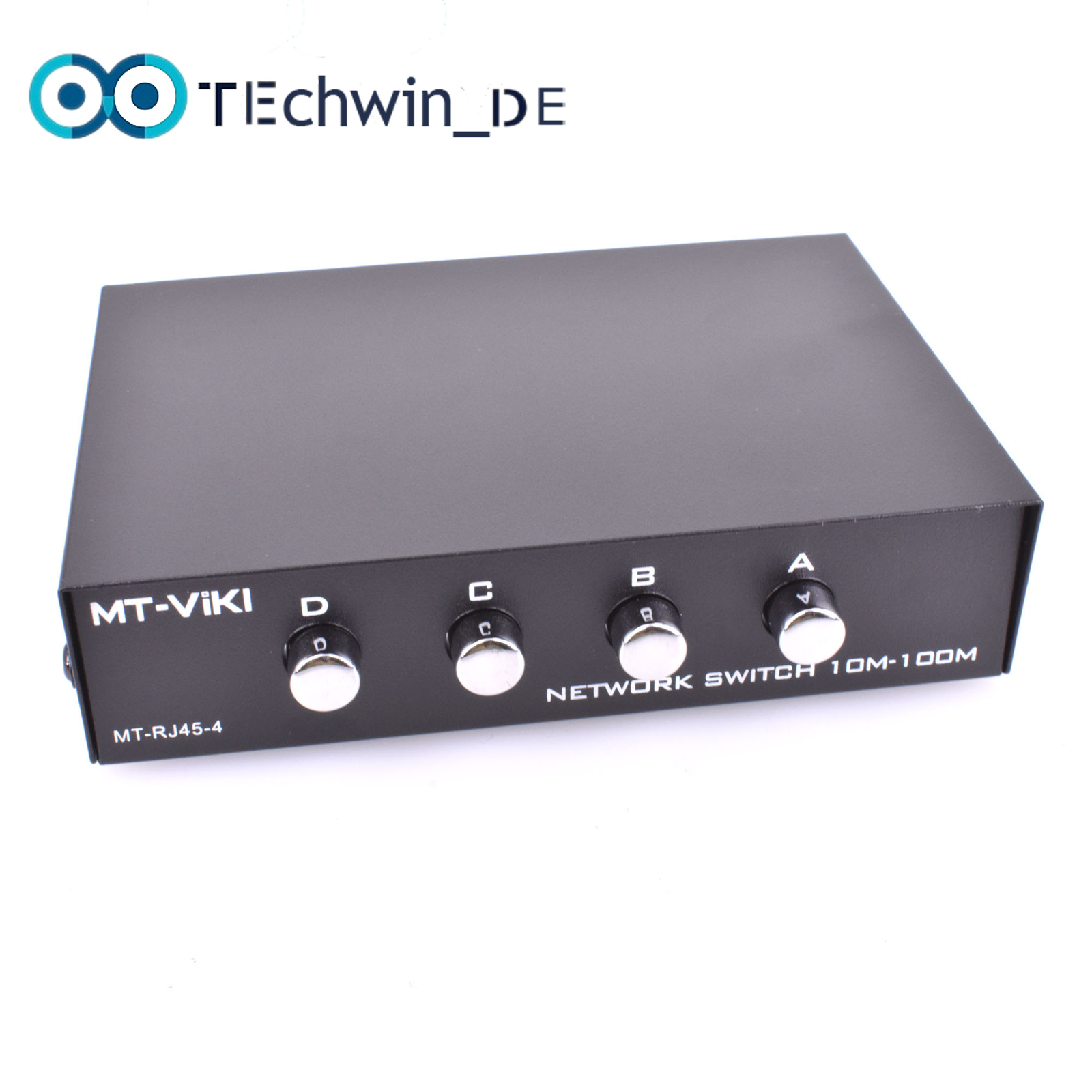 4 Port 8P8C RJ45 Manual Sharing Networking Switch Box Adapter MT-RJ45-4 Box New