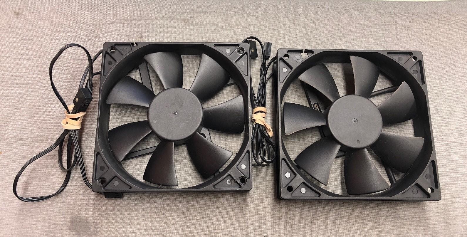 LOT OF 2 Antec 3 speed computer cooling fan 3 prong connector