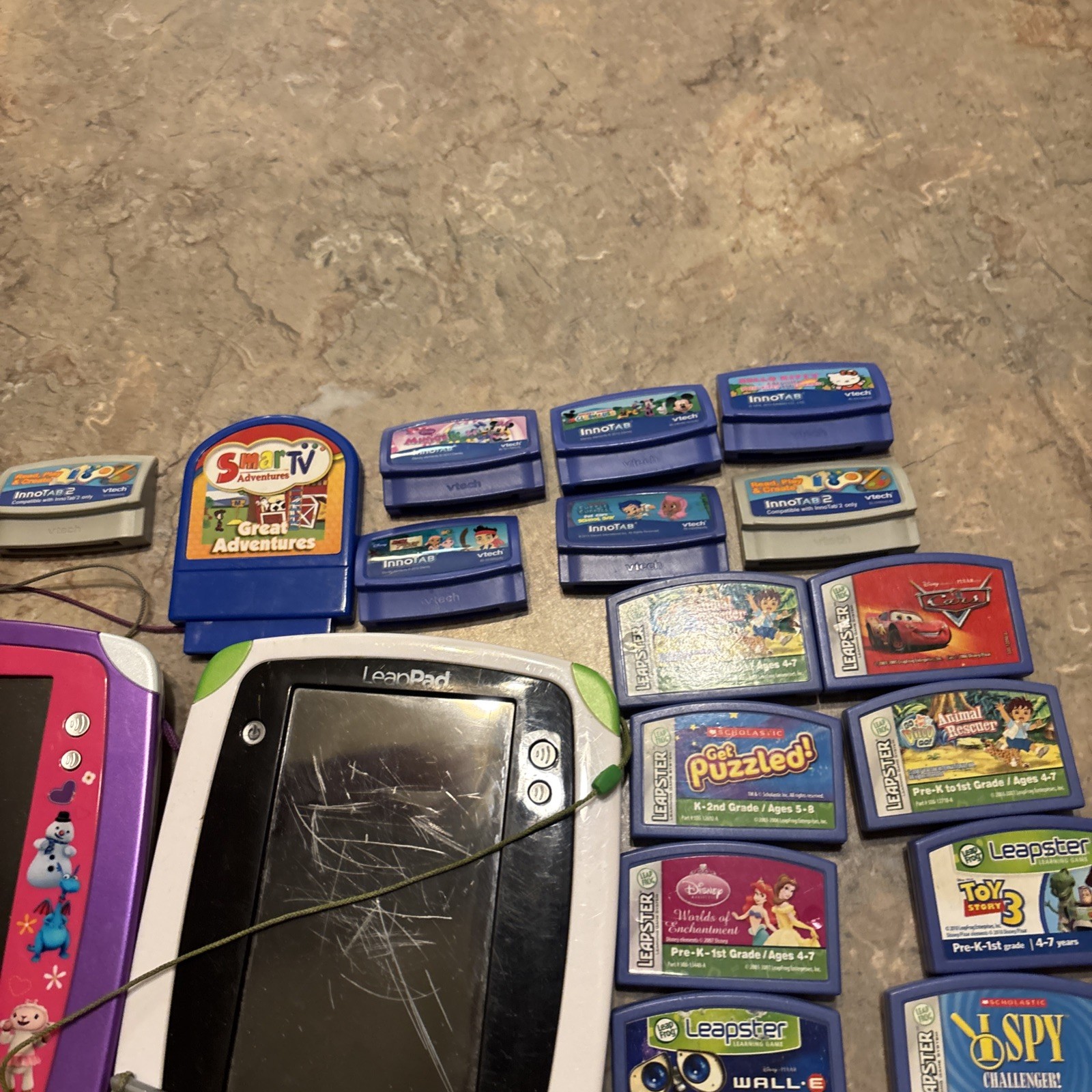 Leappad Leap Frog 4 Systems Accessories & Games / 19 Cartridges Lot *Read