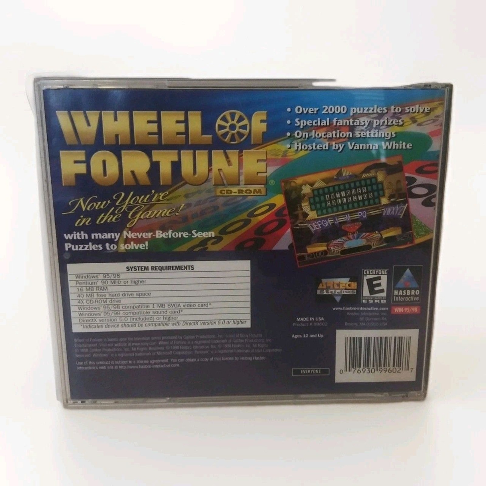 Wheel of Fortune Vanna White CD-Rom 1st Edition Vintage 1998 CIB
