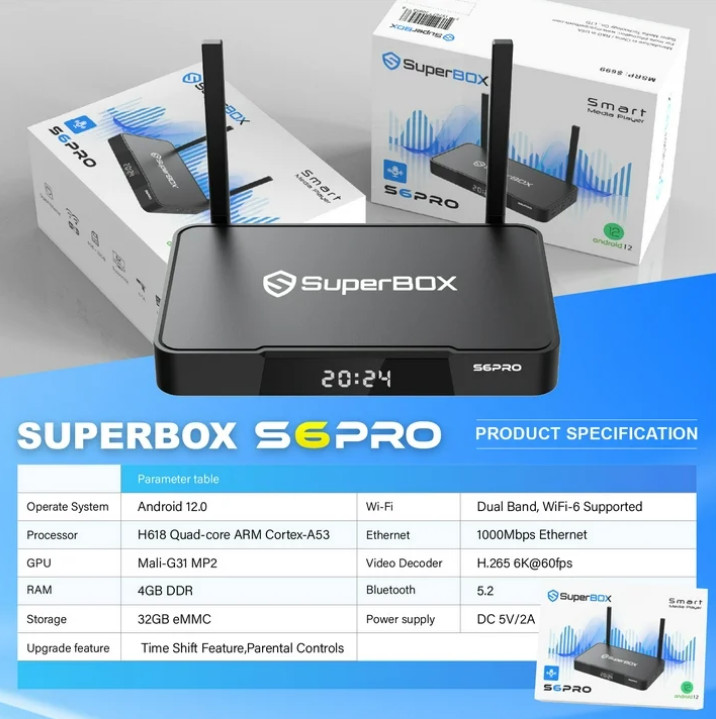 US SuperBox S6 Pro – New Factory Sealed – Latest 2026 Model – Fast Shipping
