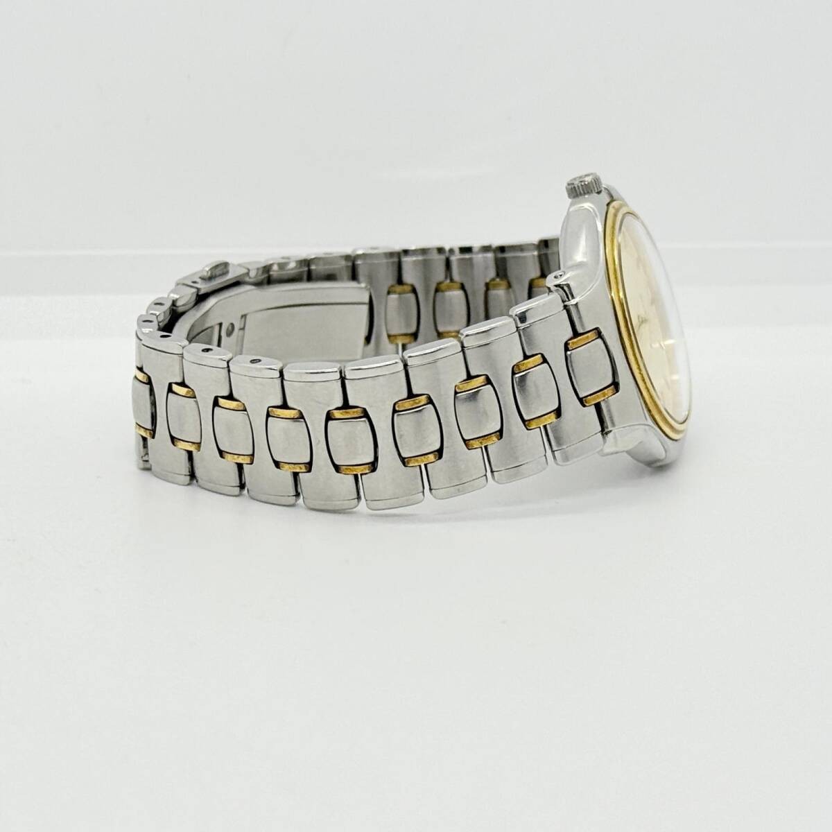 SEIKO Watch CREDOR 4M71-0A10 Kinetic Auto Quartz Silver Gold Unisex Working Auth