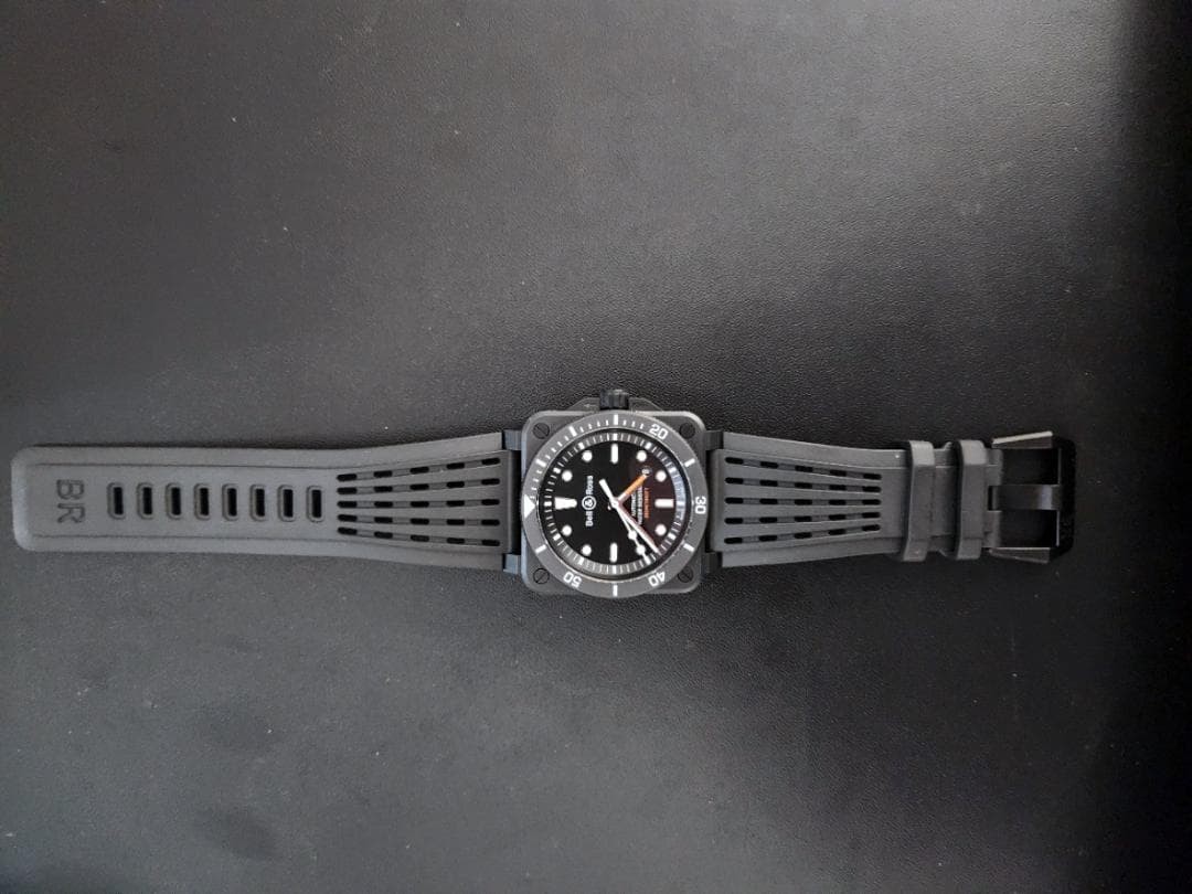 Bell & Ross BR03-92 Diver Automatic Watch Steel Black Dial Date 300m Bezel