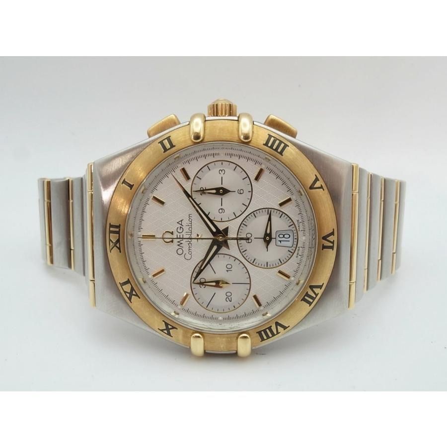OMEGA Watch Constellation 1242.30 Chronograph 18K Yellow Gold SS Quartz Men’s
