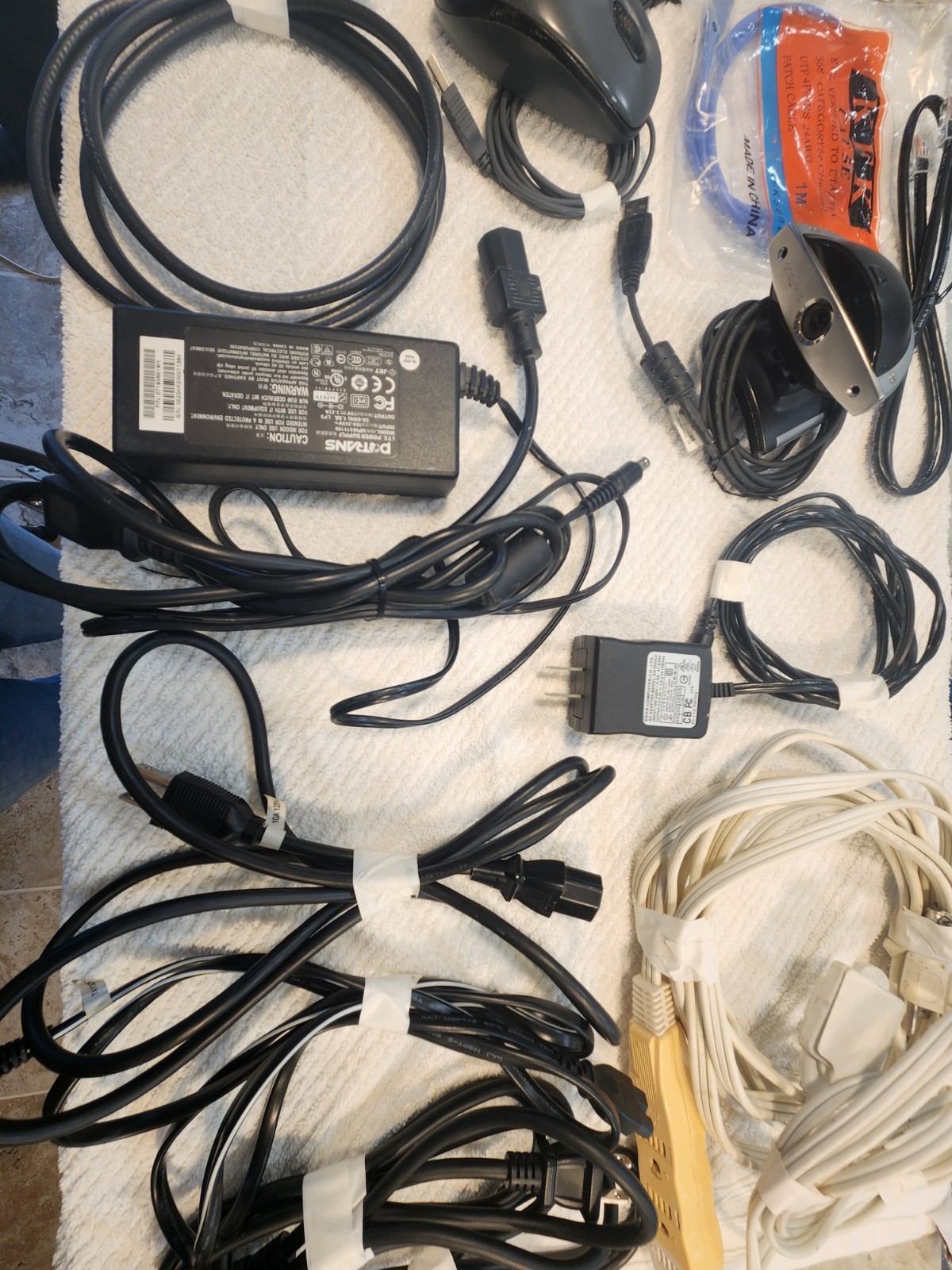 Lot of computer, electronics, cables, equip, SIMMs, Phones for repair/replace