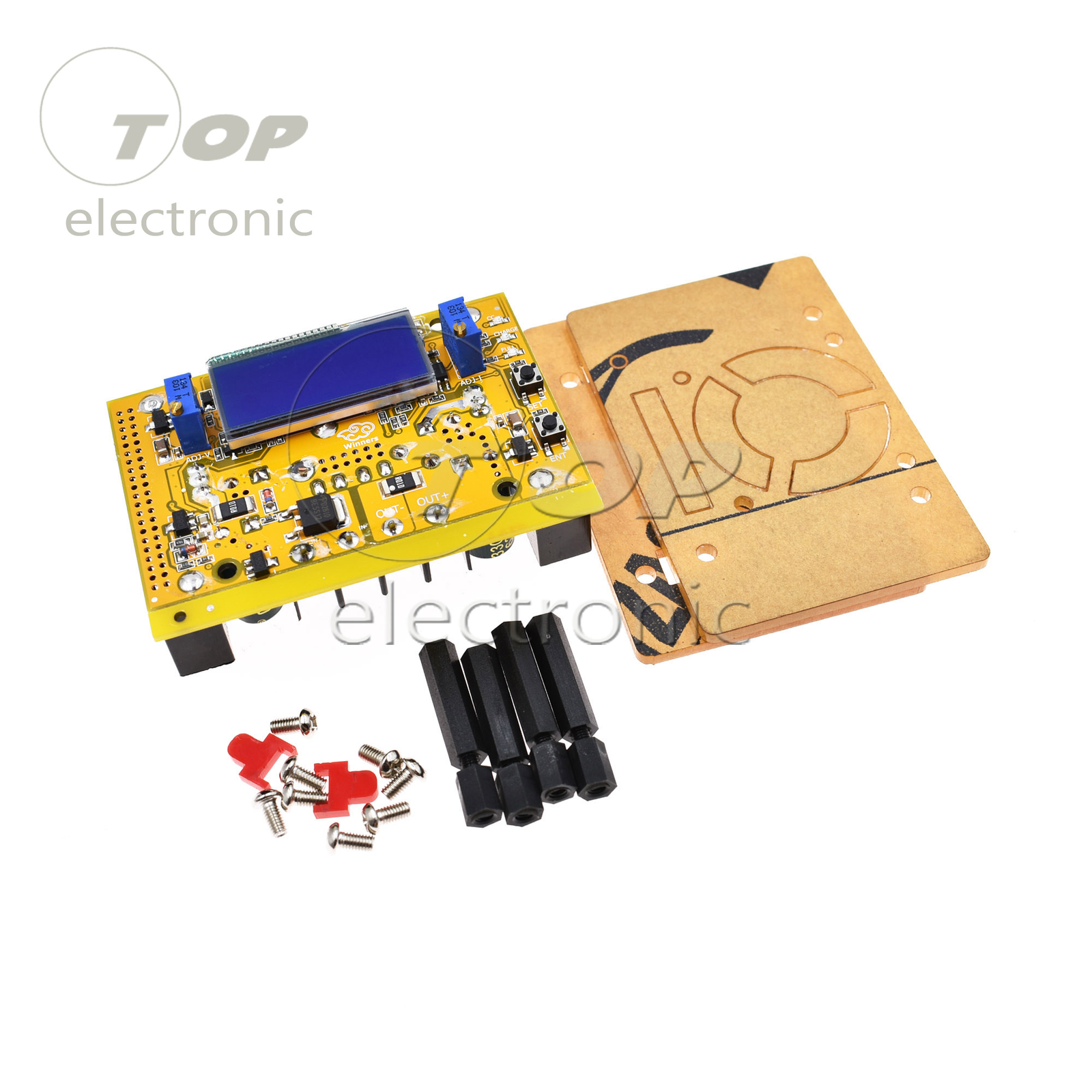 10A DC-DC Adjustable LCD Dual Display CC CV Step UP Power Supply Module + Case