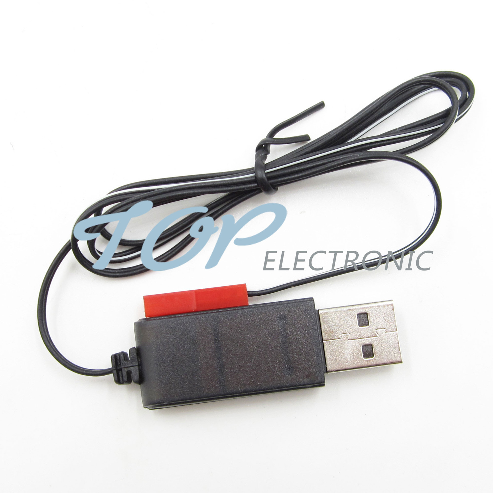3.7V 500mA Output 1S Lipo Lithium Battery USB Cable Charger Red JST Female Head